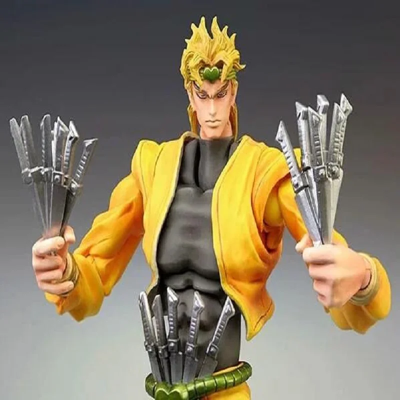 Novo 17cm jojo's bizarre adventure stardust crusaders kujo jotaro dio brando anime figuras de ação modelo coleção brinquedos