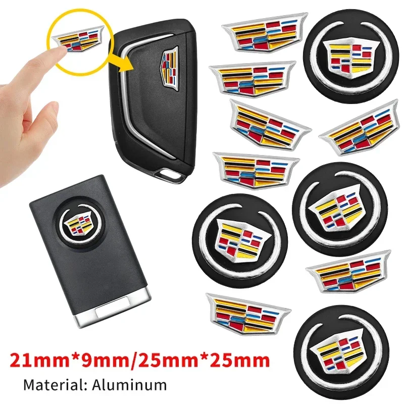 21mm/25mm Car Key Emblem Stickers Auto Door Keyhole Logo Decal For Cadillac Escalade CTS ATS SRX STS XT5 XT4 XT6 XTS CT4 CT6