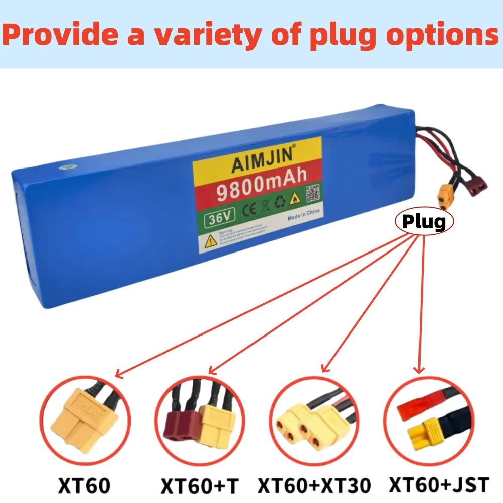 10S3P 36V 9800mAh 18650 Lithium ion Rechargeable  with BMS,Suitable for Kugoo And Scooter Electric  Batteries