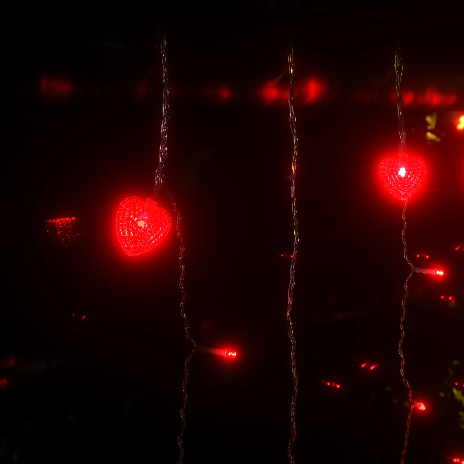 

Wedding Curtain Light Led String Lamp Heart Shape Decor For Home Garden Party Window Wall Outdoor Event Decoration Lights