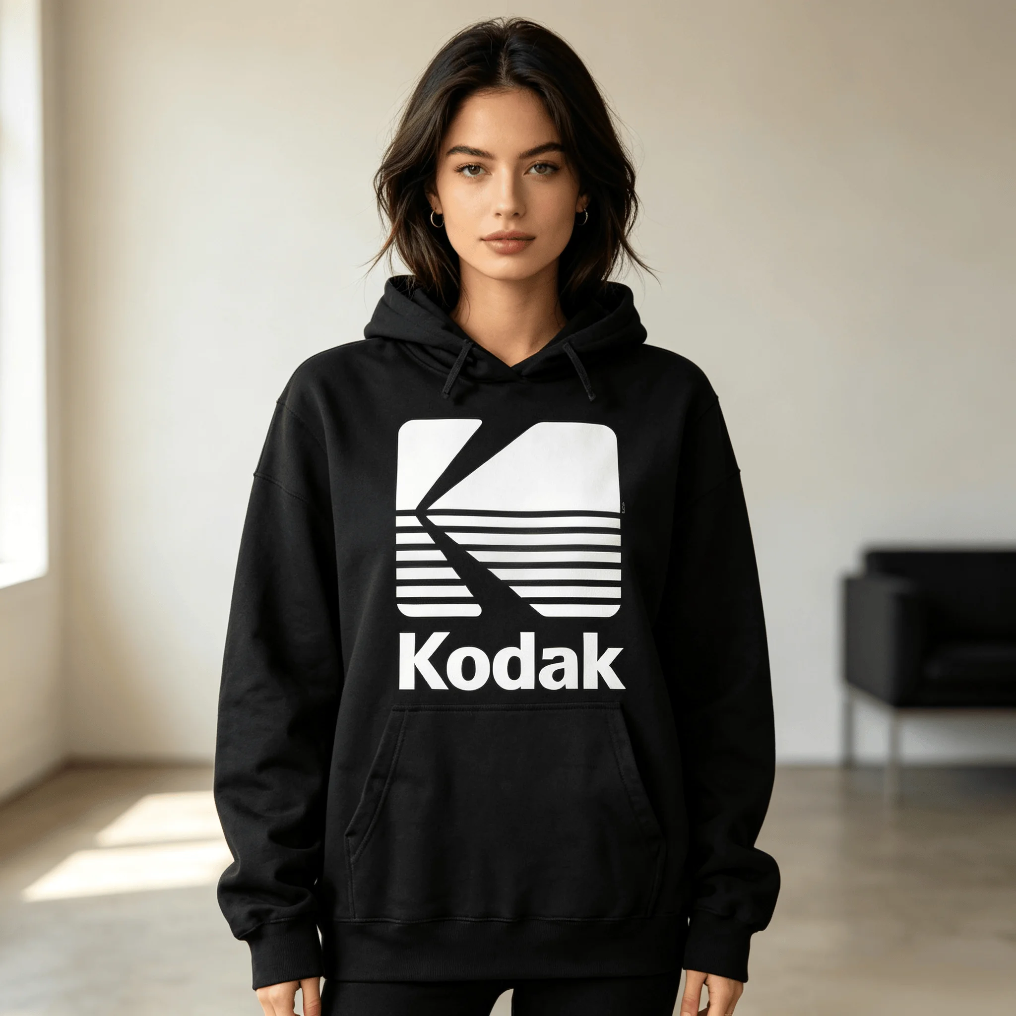Kodak Graphic Merch 2026 Neuer schwarzer Hoodie aus Baumwolle, Unisex, für Herren und Damen, bequem, Y2k-Mode, lässiges Oberteil, Streetwear, Geschenkidee – Detail 8