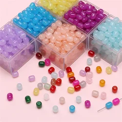 8×10MM Color Imitation Jade Straight Hole Bead Loose Spacer Beads Handmade For Jewelry Making Bracelet Necklace Accessories