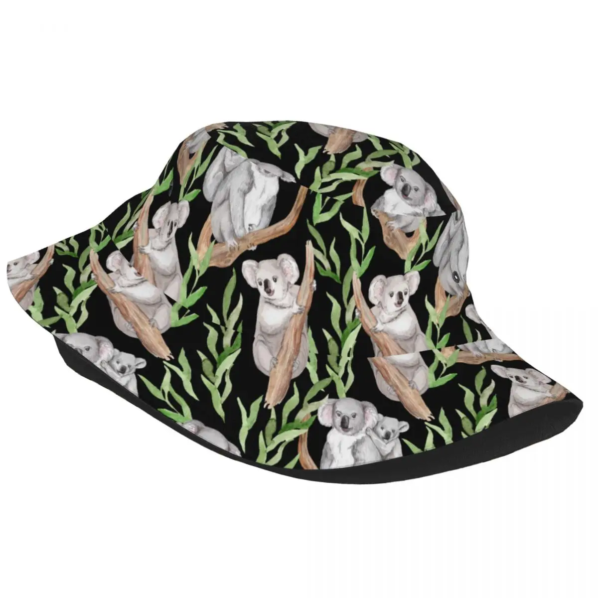 Koalas Bucket Hat Travel Headwear Accessories Fishing Hat for Outdoor Sports Women Men Bob Hat Lightweight