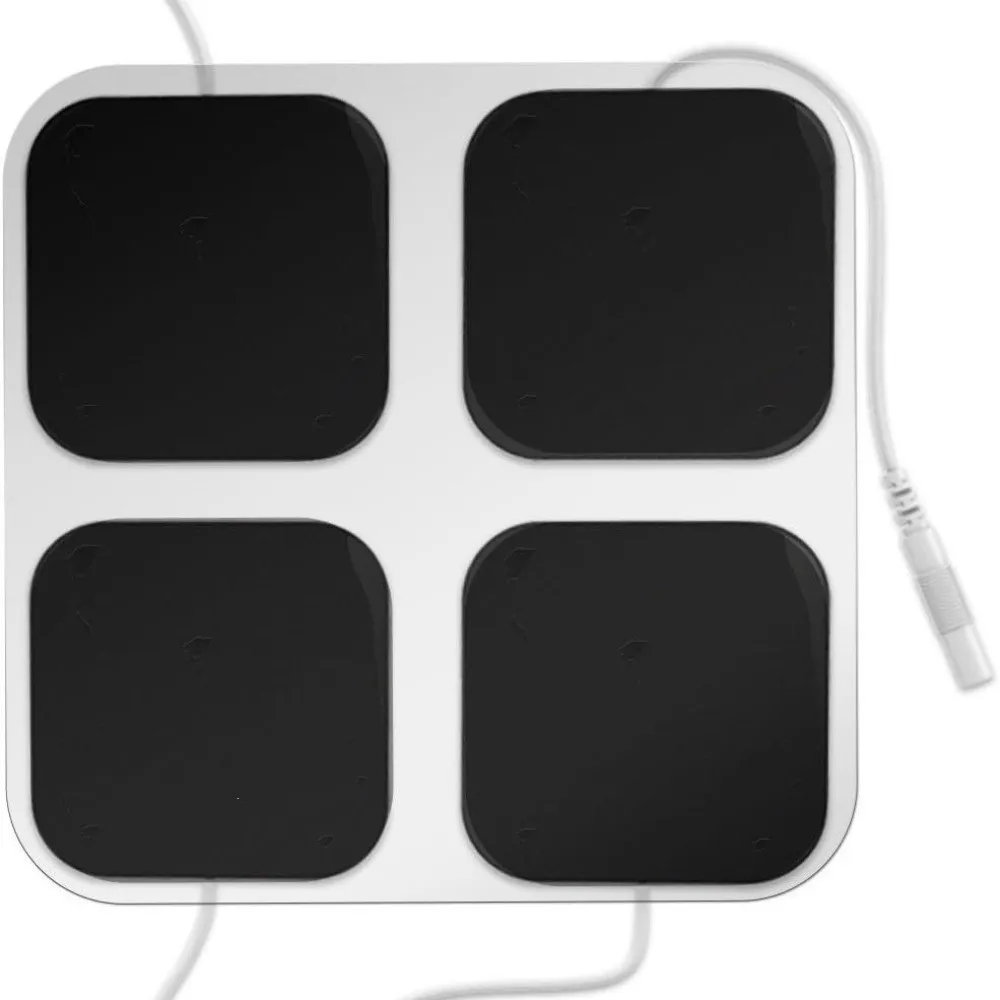 4 Pcs Pack 5x5cm Size TENS Unit Electrode Pads Non-Woven Fabric Self-Stick Adhesive Self Adhesive Electrodes Upgraded Self-Stick