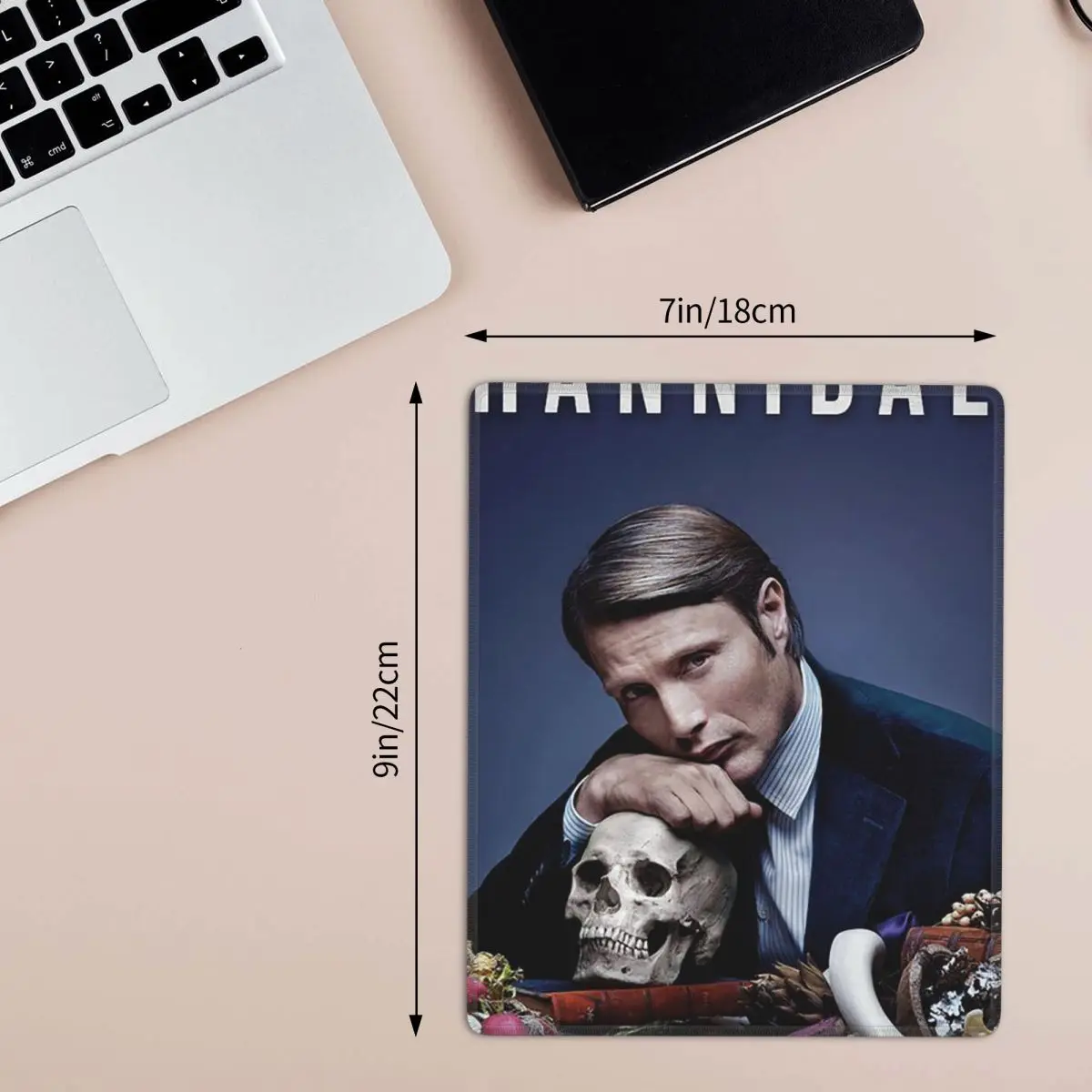Hannibal Mads Mikkelsen Horror Movie Merch 7x9 in 22x18 cm Mouse Pad Computer Keyboard Mouse Mat Gamer PC Laptop Desk Mat