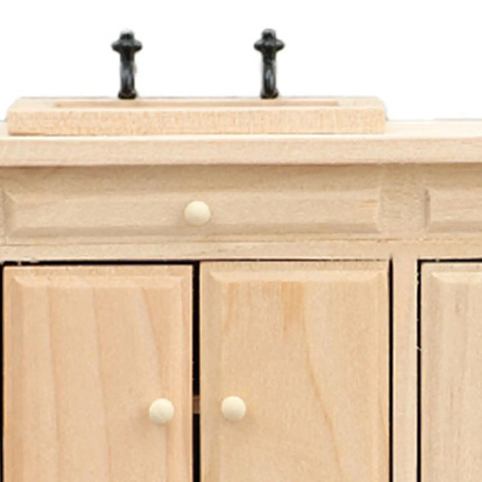 1/12 ตุ๊กตาจิ๋วน้ำหนักเบาโต๊ะข้างเตียงตู้กับข้าวสำหรับ DIY รุ่นของขวัญ