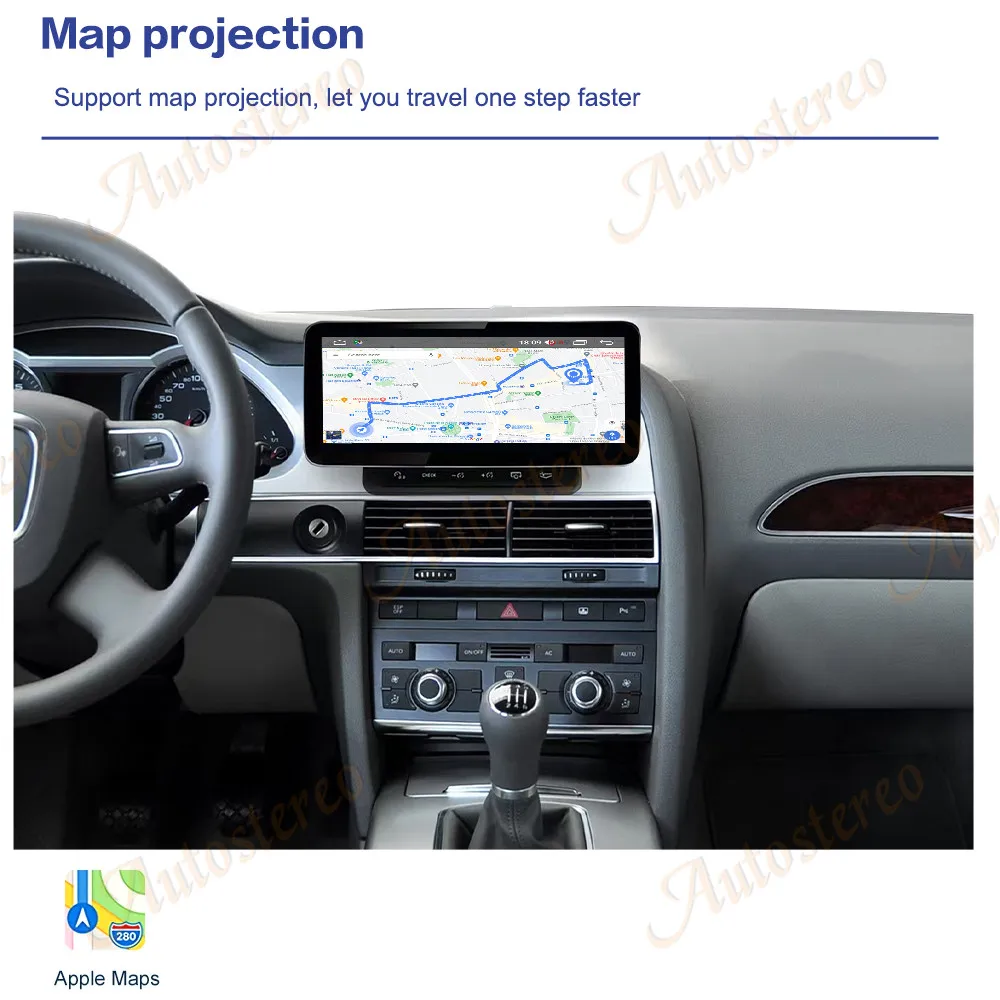 Android Auto 10.25 Inch Integrated Touch Screen Linux CarPlay  For Audi A6 2010-2011 Multimedia Car GPS Player Radio  Head Unit
