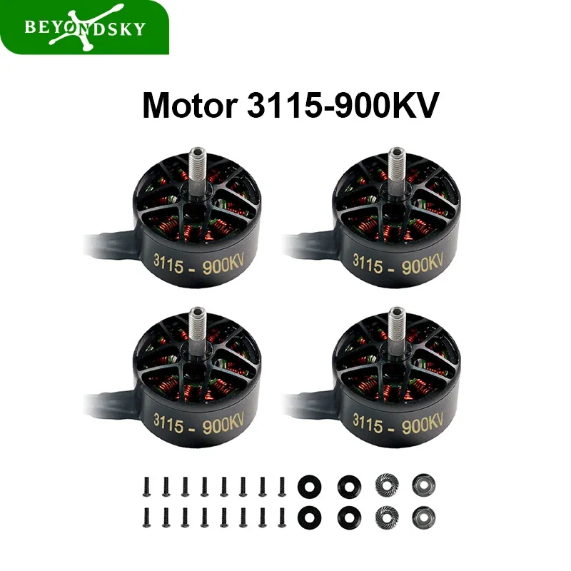 

4 шт. 3115 900KV бесщеточный двигатель для 10-дюймового гоночного дрона FPV DIY Запчасти Аксессуары