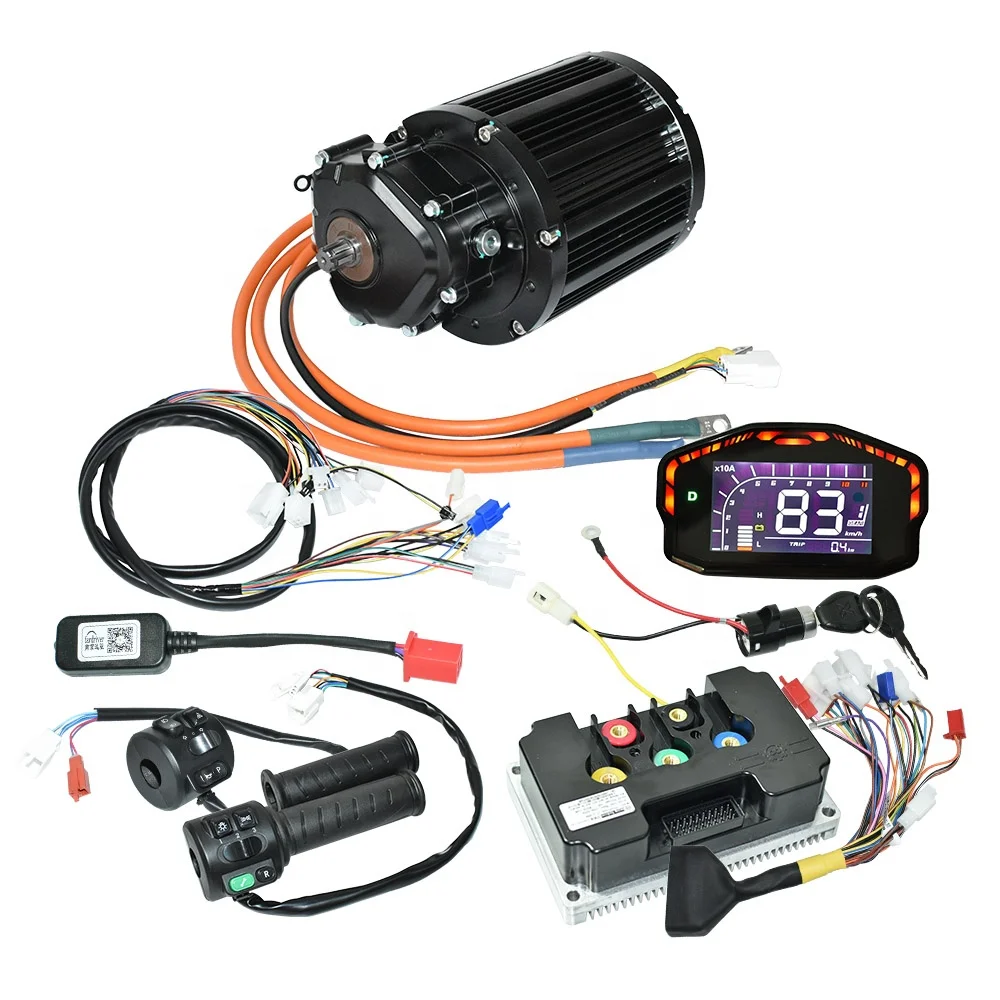 High Speed Programmable QS138 90H V3 4KW 7200rpm Electric Motorcycle Bike Mid Drive Motor Kit With 72680 Controller 350A Current