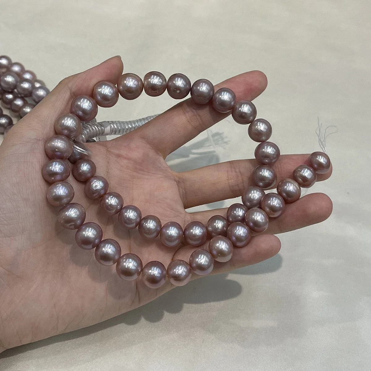 10-12mm Purple Multi-Color Freshwater Pearl Beads Strand Natural High Quality near round for DIY Necklace Jewelry Making