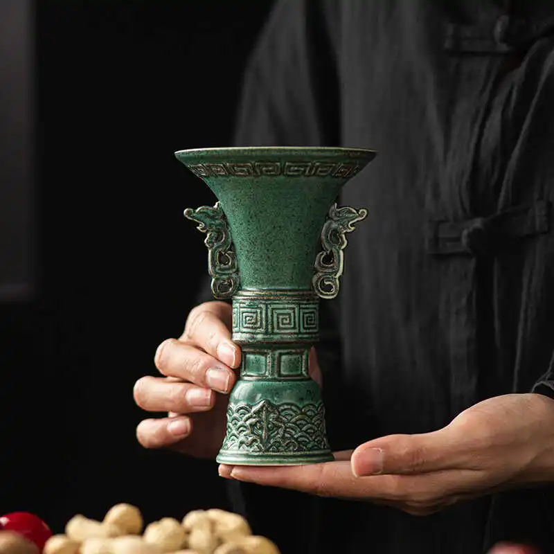 

Dehua Ceramic Celadon Tea Cup Antique Drinkable Master Kung Fu Tea Set Drink Anti-scalding Tea Bowl