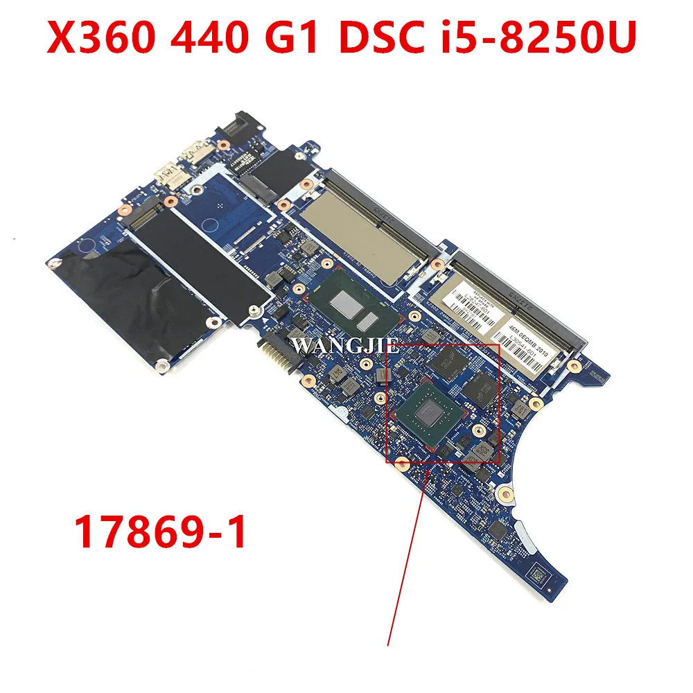 For HP ProBook 360 440 G1 Laptop Motherboard L28247-601 17869-1 DSC i5-8250U WIN 100% Fully Tested