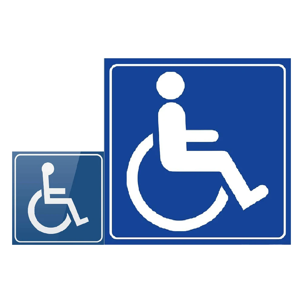 

4 шт. 6*6 дюймов наклейки с логотипом инвалидных колясок, водонепроницаемые доступные знаки, самоклеящиеся наклейки на кузов автомобиля для окна автомобиля