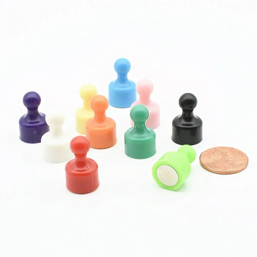 24pcs Magnetic Push Pins Magnet Useful Fridge Map Office Whiteboard Magnets Kitchen Photo Fun Classroom Magnet Pawn Pushpin