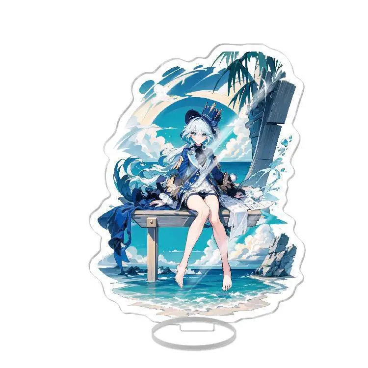 Game Water God  Furina De Fontaine Animation Surrounding Acrylic Big Stand Brand Tabletop Decoration Plate Gift Birthday Gift