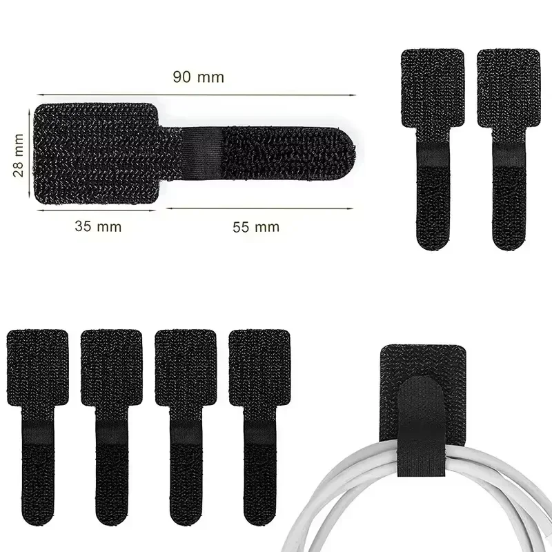 Reusable Cable Ties New Fastening Wire Organizer Cord Rope Holder Self Adhesive Adjustable Cord Organizer Straps Desk Management - view 4