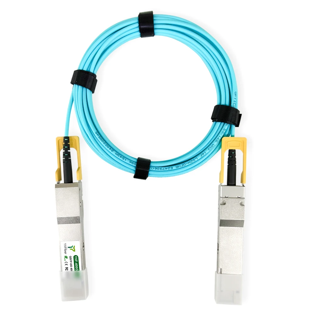 

AOC 400G QSFP-DD 5M оптоволоконный кабель приемопередатчика с оболочкой LSZH для приложений по центру обработки данных AA