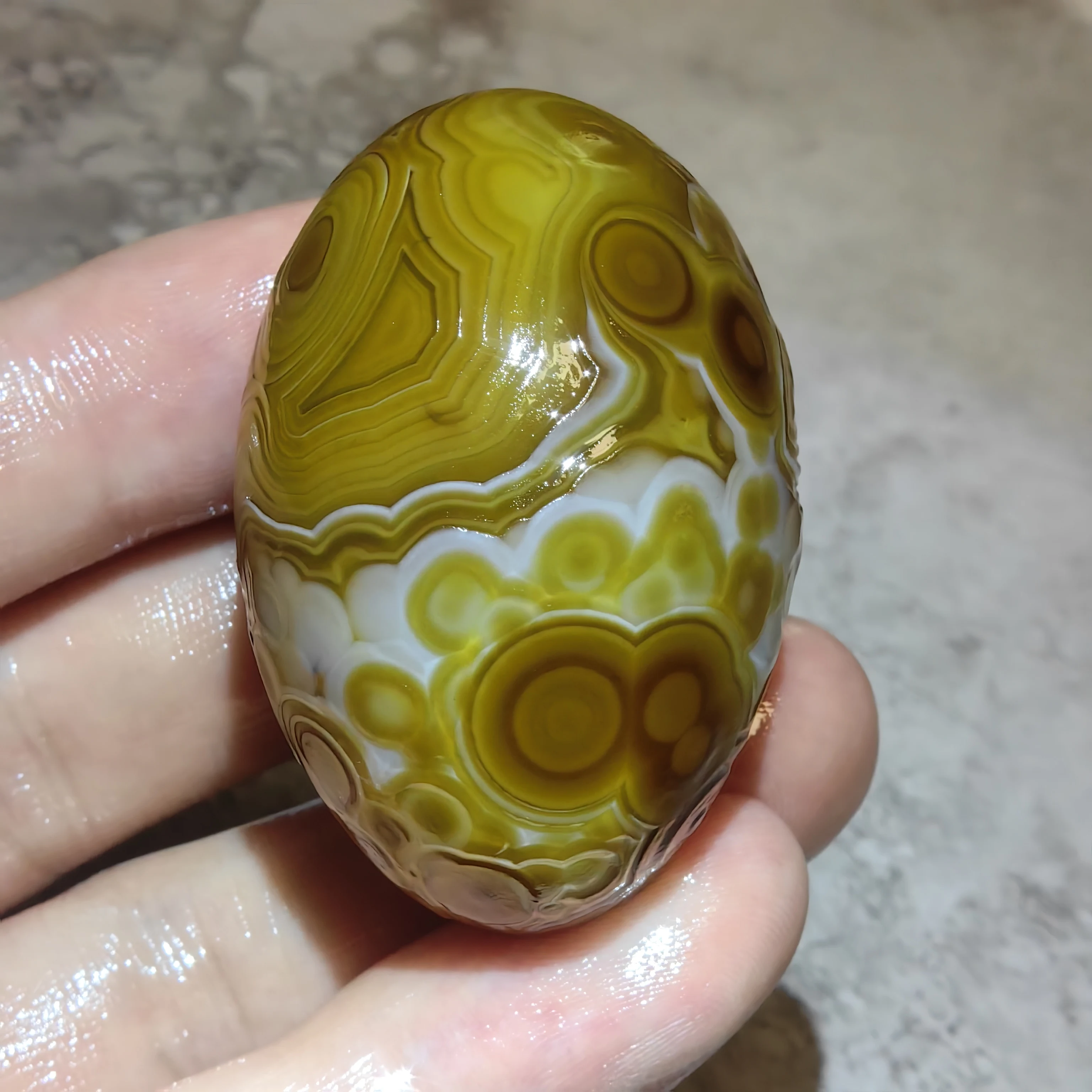 Natural Divine Eye Agate Gobi Palm Stones Crystal Mineral Specimen Energy Chakra Reiki Crystal Quartz Healing Stone Home Decor