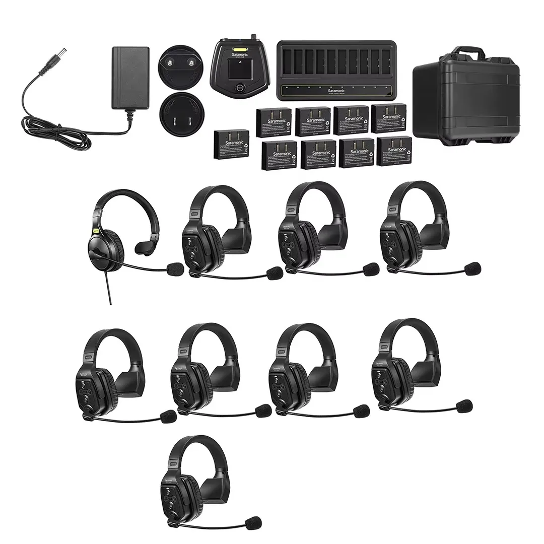 

Saramonic Witalk WT9S Remote Control Full-Duplex Headset System For Drone Shooting TV Film Production Teamwork