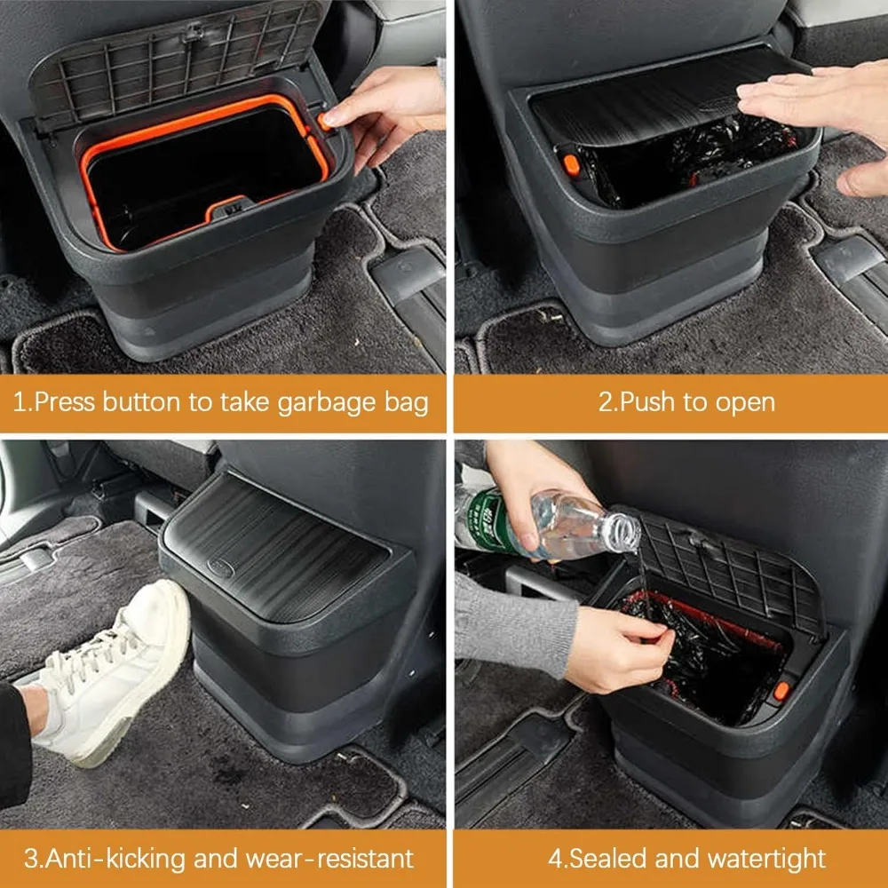 سلة مهملات السيارة المقاومة للماء لموديلات سيينا 2021-2020: سلة المهملات المتوافقة مع حامل الأكواب مع تصميم الصف #6