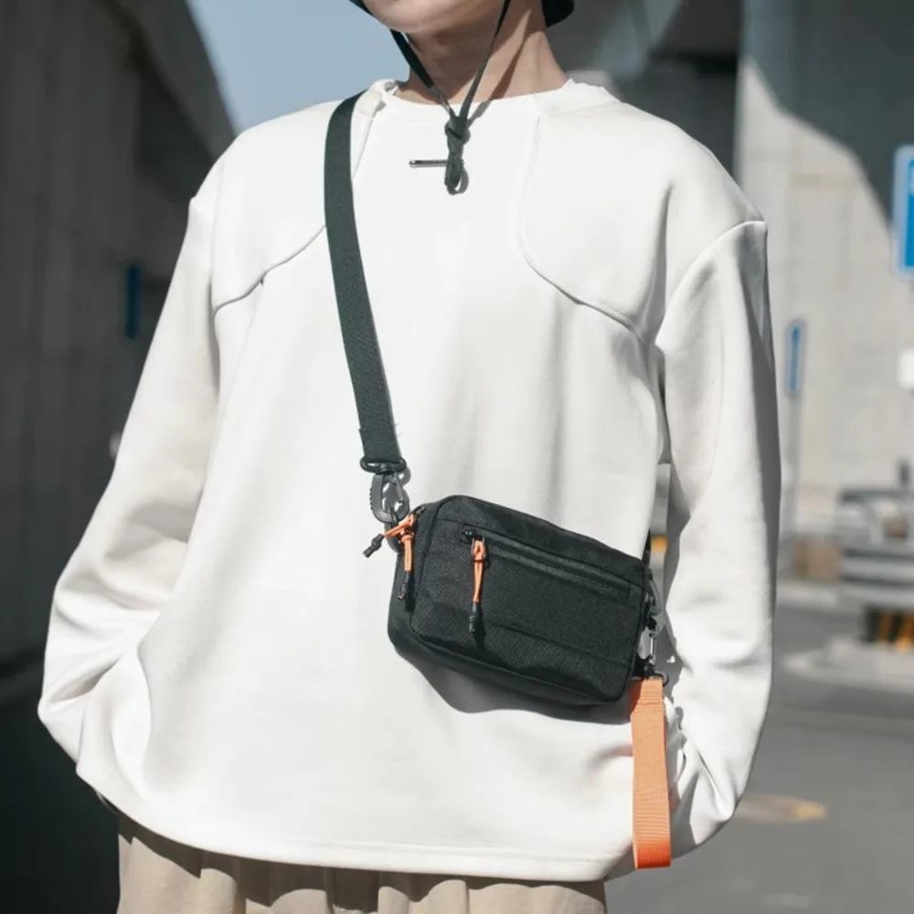 

Casual Wide Shoulder Strap Shoulder Bag Large Capacity Lightweight Crossbody Bag Mobile Phone Pocket Messenger Bag