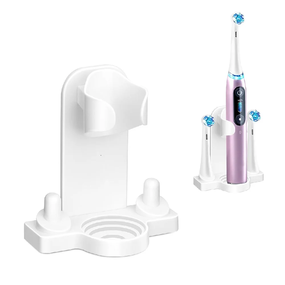 1Pc Adhesive Toothbrush Holder Wall Mounted Tooth Brush Heads Rack Organizer For Oral B IO Series Electric Toothbrush