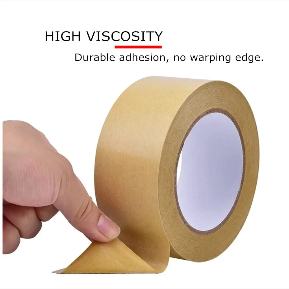 30M/Roll Parcel Kraft Paper Tape Self Adhesive Photo Frame Packaging Tape Waterproof Car Painting Shelter Carton Sealing Tape