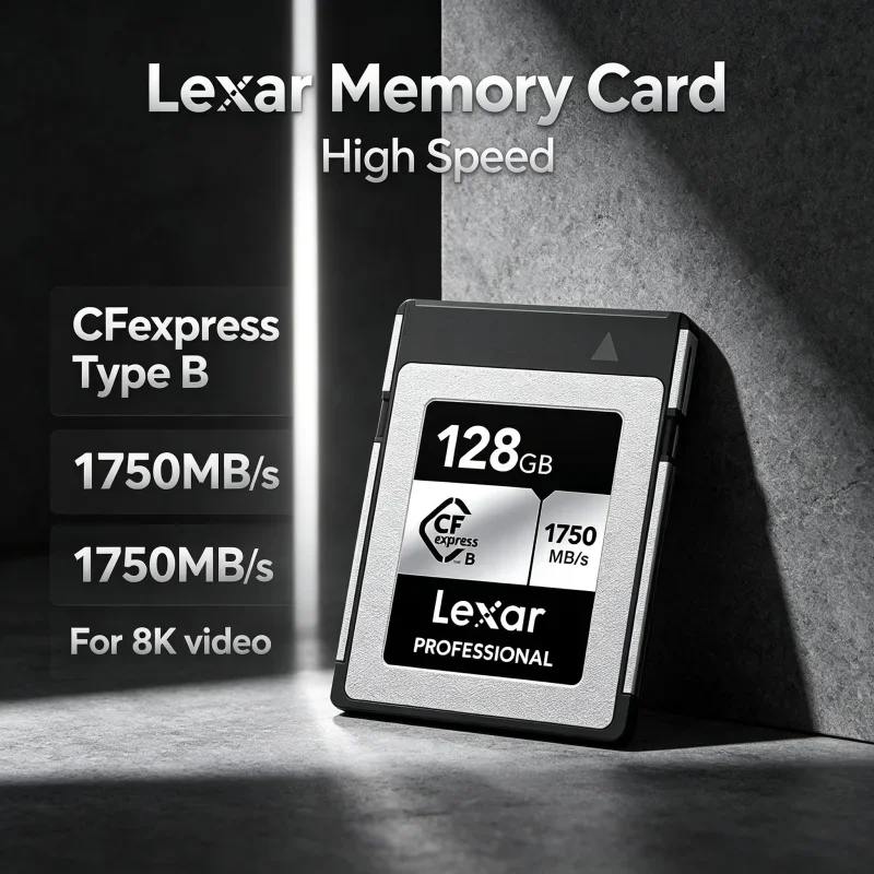 Lexar CFexpress Type B Memory Card CF express Type B Card 128GB 256GB 512GB Read 1750MB/s Storage Card For 8K Camera