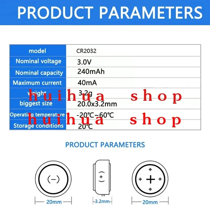 NEW 3V CR2032 Lithium Button Battery BR2032 ECR2032 LM2032 5004LC Coin Cell Watch Batteries For Toy Clock Remote Control zm