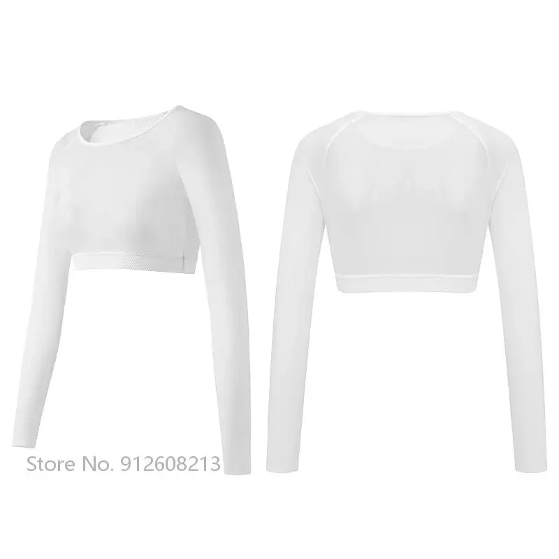 SG Summer Women Ice Silk Sunscreen Cropped Tops Lady Long-sleeve Golf Shirt High Elastic Golf Underwear UV-proof Sports T-shirts - Image 3