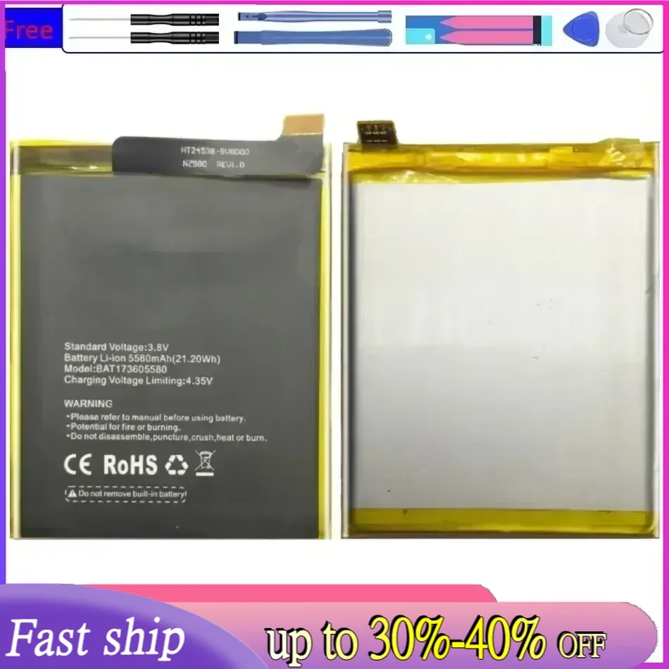 BAT173605580 Replacement Battery For Doogee S60 Lite Bateria 5580Mah With Tools + Tracking Number