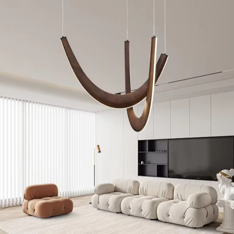 

Nordic U-shaped LED Pendant Light for Restaurant Food Tables and Kitchen Designers Chandelier Home Decor Light Fixture