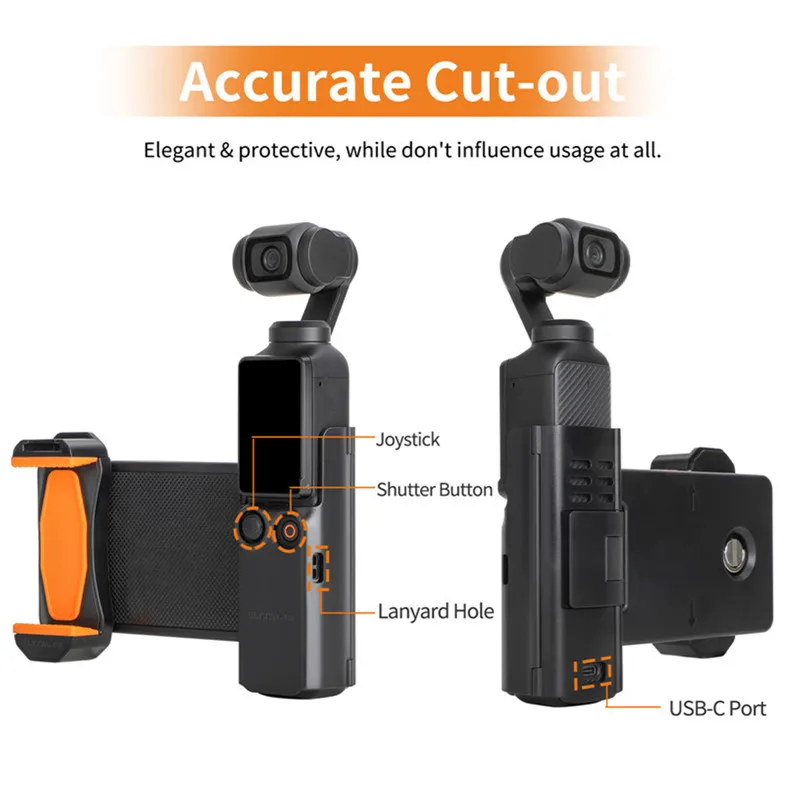Universal Phone Holder Set Expansion for Osmo Pocket 4/3 Mini Extension Pole Tripod Compatible for DJI OSMO Pocket 3 Accessories