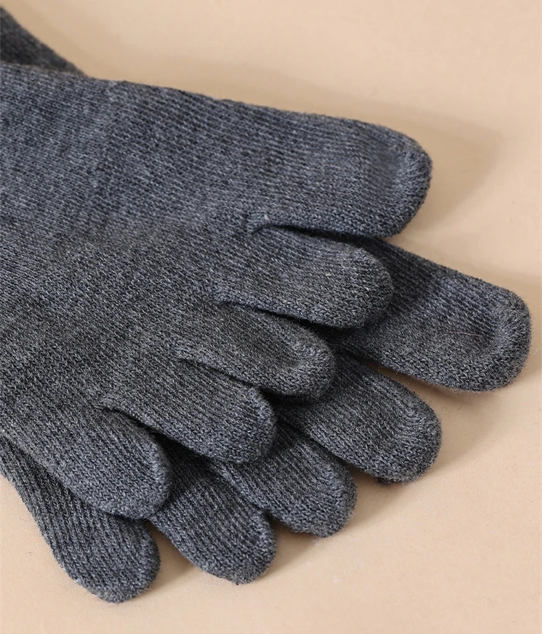 5 Paar Frottee-Zehensocken für Herren, Baumwolle, gestreift, dick, weich, elastisch, schweißabsorbierend, warm halten, Partykleid, lange 5-Finger-Happy-Socken – Detail 8