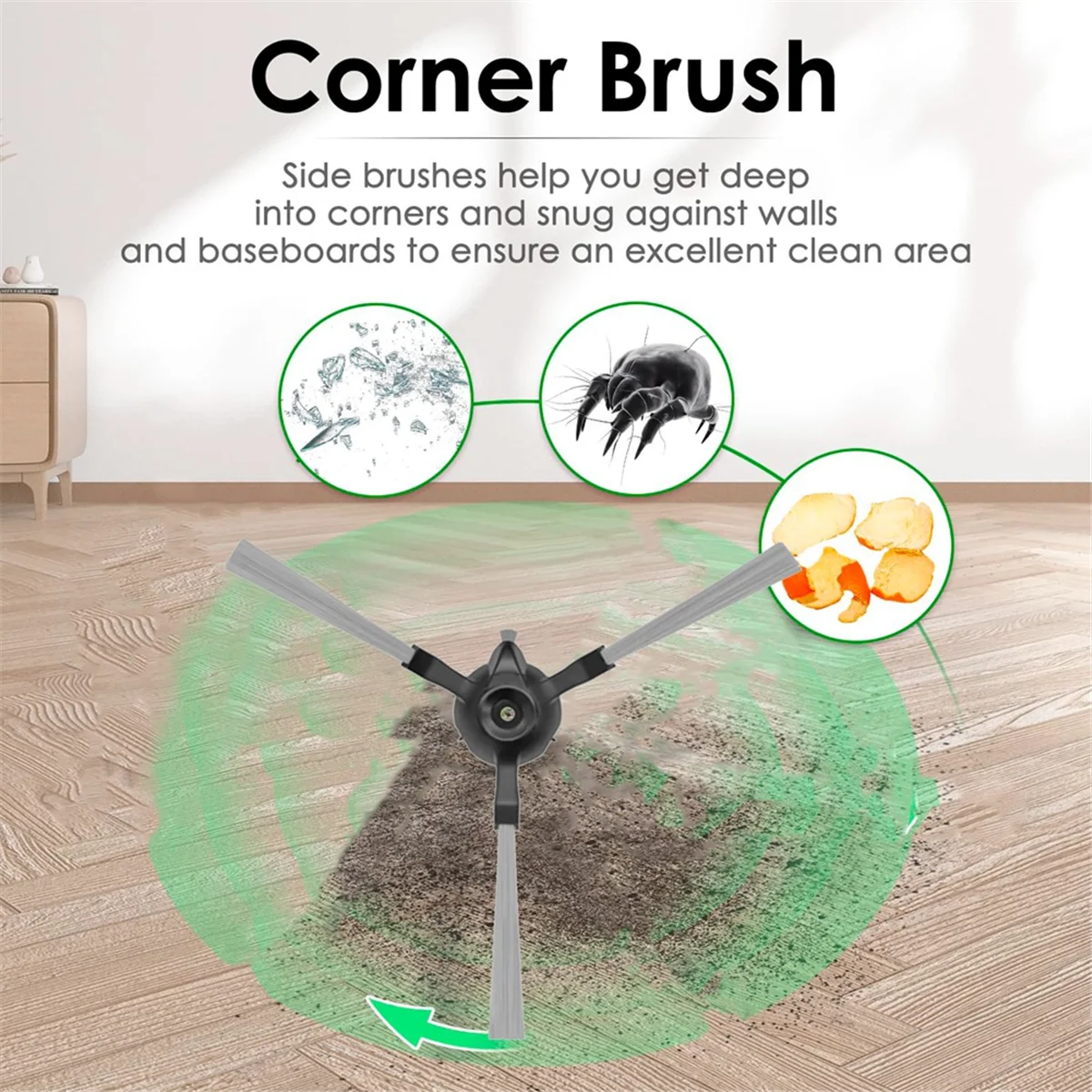 Боковая щетка для деталей робота-пылесоса E5/C108, 24 шт.