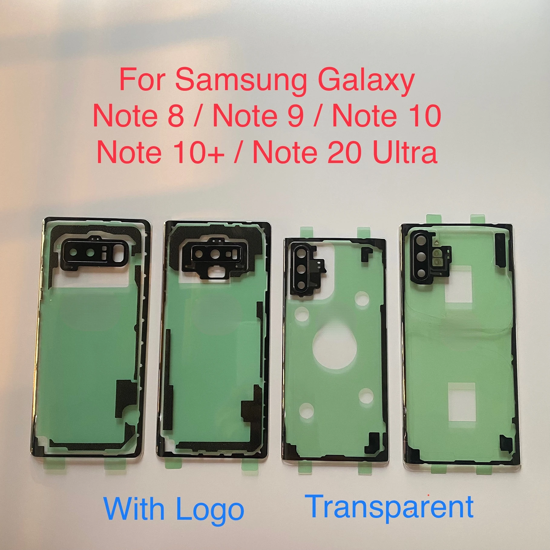 Transparent Glass Perspec For SAMSUNG Galaxy Note 8 9 10 10+ Plus 20 Ultra Back Battery Cover Rear Door Case Clear Housing