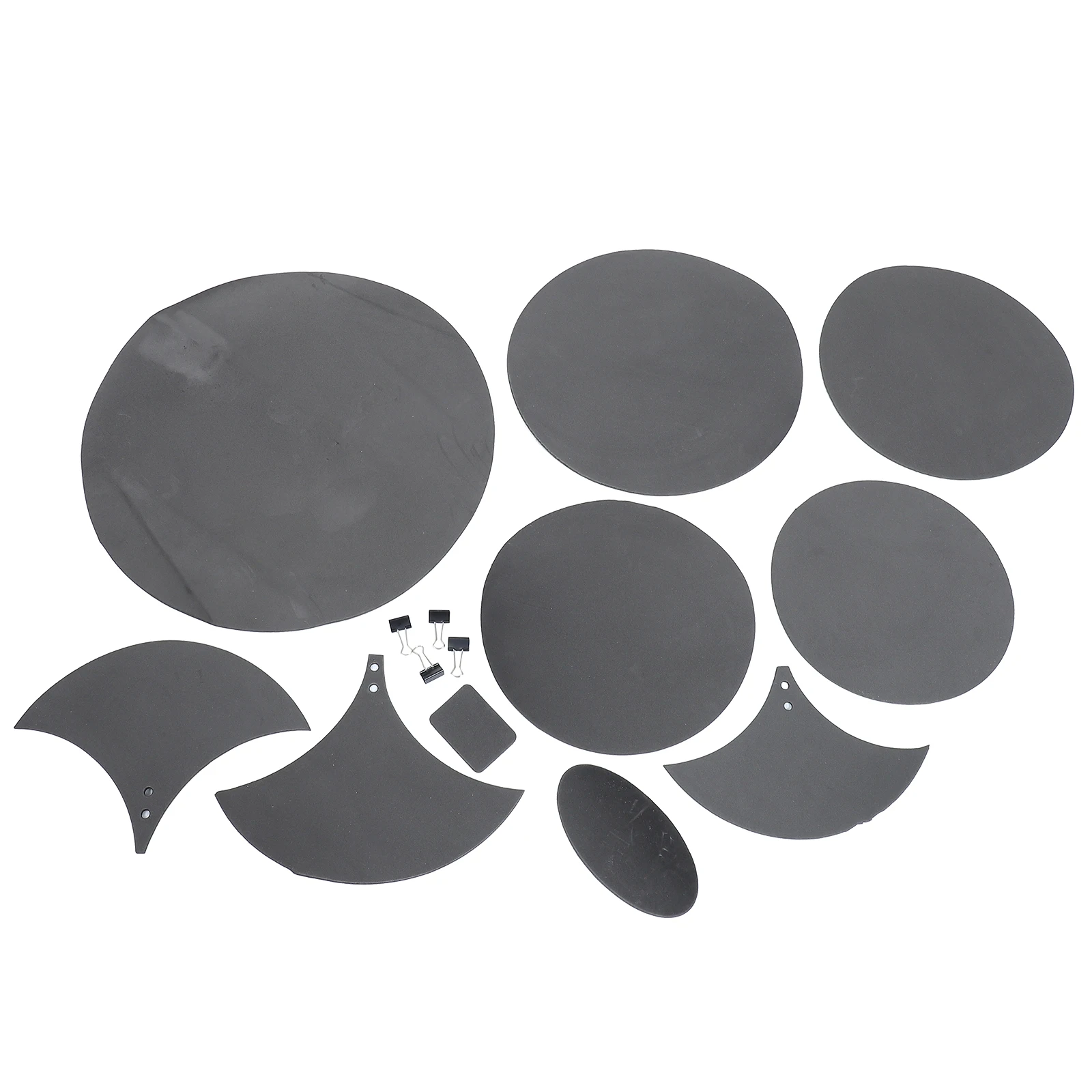 

14pcs Drum Practice Pad Set Silent Mats Mute Pads Dampener Standard Thickness Adjustable Cymbal Sizes Anti Falling Sand