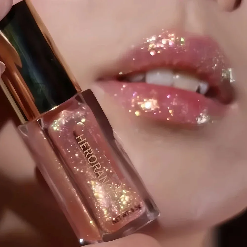 Starlight Lip Gloss Pearlescent Fine Shimmer Long-lasting Moisturizing Non-fading Non-sticky Clear Watery Lip Glaze Cosmetics