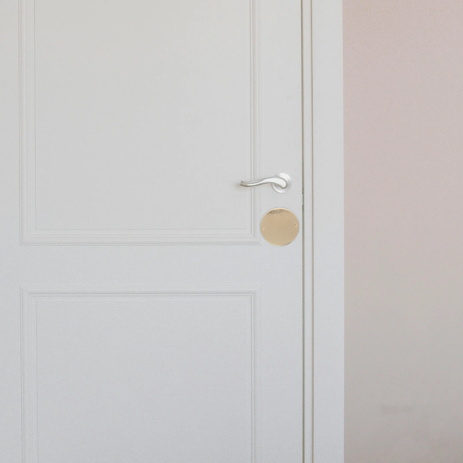 

Lock Hole Cover Plate 2 5/8 Plated Durable Hinge Hole Cover For Door Handle Front Door Reinforcement Plate