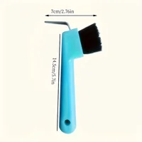 1pc Random color Horse Hoof Pick With Brush 2 in 1 Grooming Tool Metal Hook Stiff Bristle Cleaner for Horses Ponies Care 2