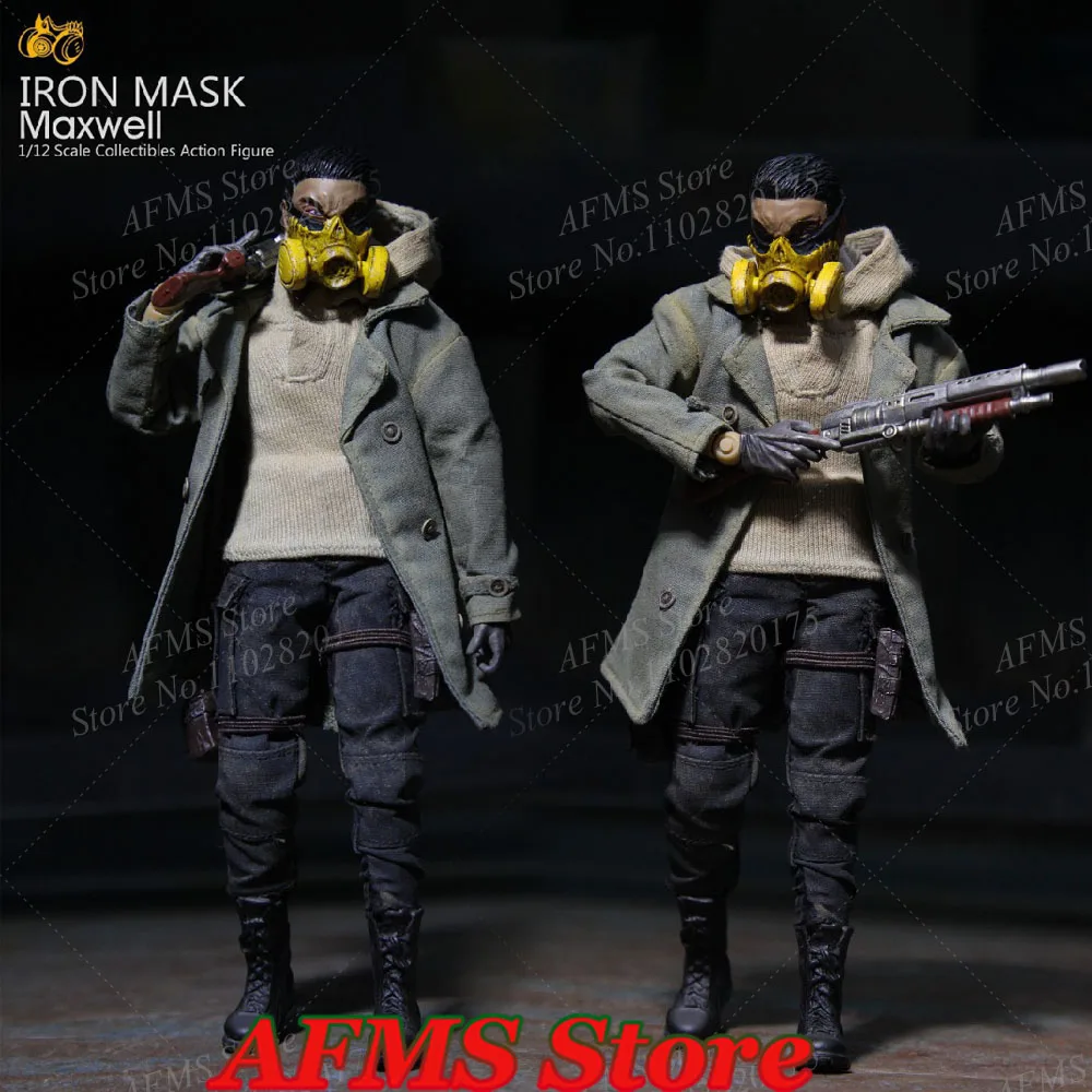 VortexToys V00010 1/12 Men Soldier Iron Mask Maxwell Military Combat Dolls Full Set 6'' Action Figure Body Best Collectible Toys