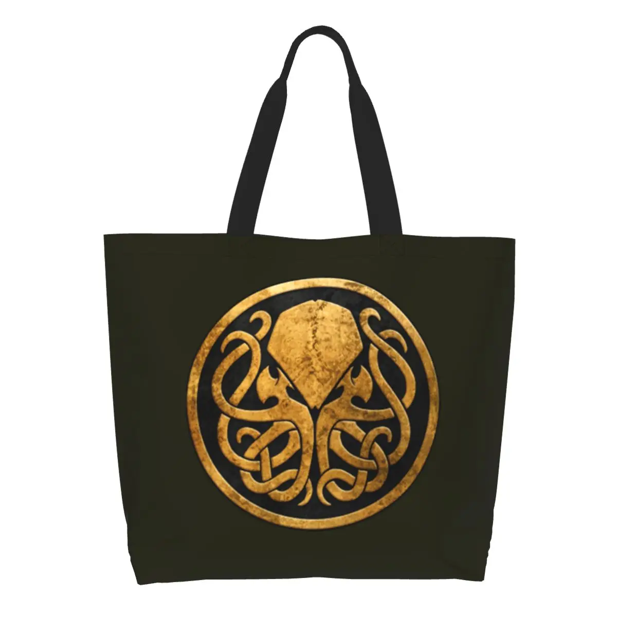 Fashion Printing Call Of Cthulhu Lovecraft Tote Shopping Bags Portable Canvas Shoulder Shopper Handbag