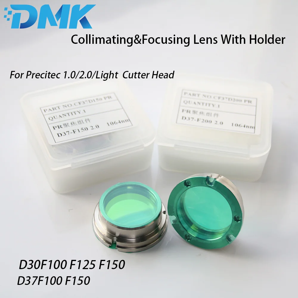 

DMK Laser Collimating Focusing Lens D30 D37 F100 F125 F150 With Lens Holder For Precitec 1.0/2.0/Light Cutter Laser Cutting Head