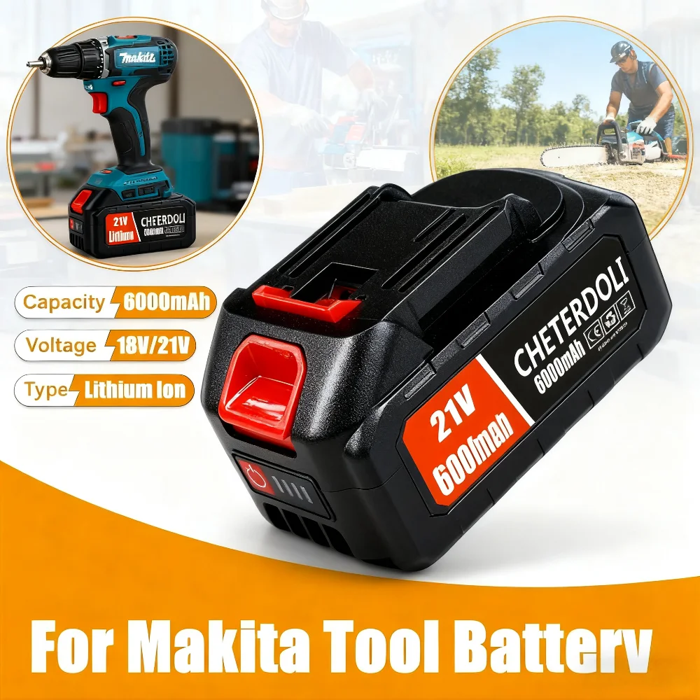 

18650 Lithium Battery for Makita BL Series - 21V/18V 3000-9000mAh Compatible with BL1850B/BL1840B/BL1440/BL1830B/BL1415