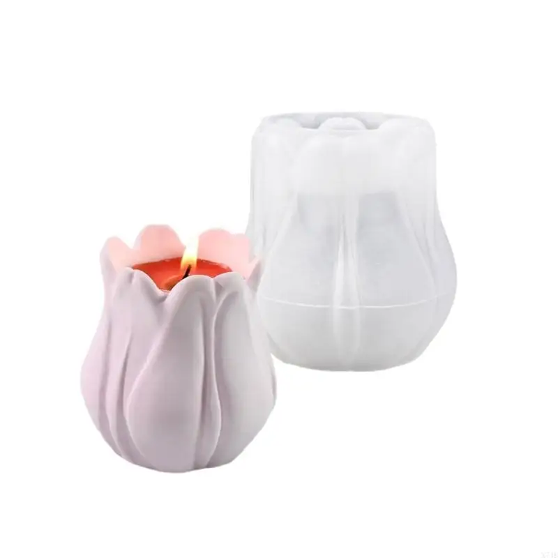 Cylinder Shaped Candlestick Silicone Mold Base Mould Decorative Jar Mold Ornament Home Decorations Mould