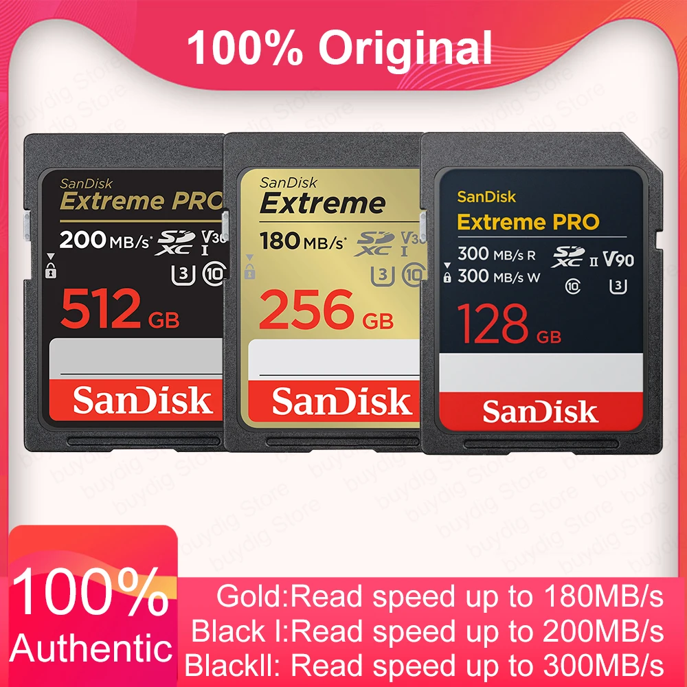 Extreme PRO SD Flash Memory Card 1TB 512GB 256GB 128GB 64GB 32G