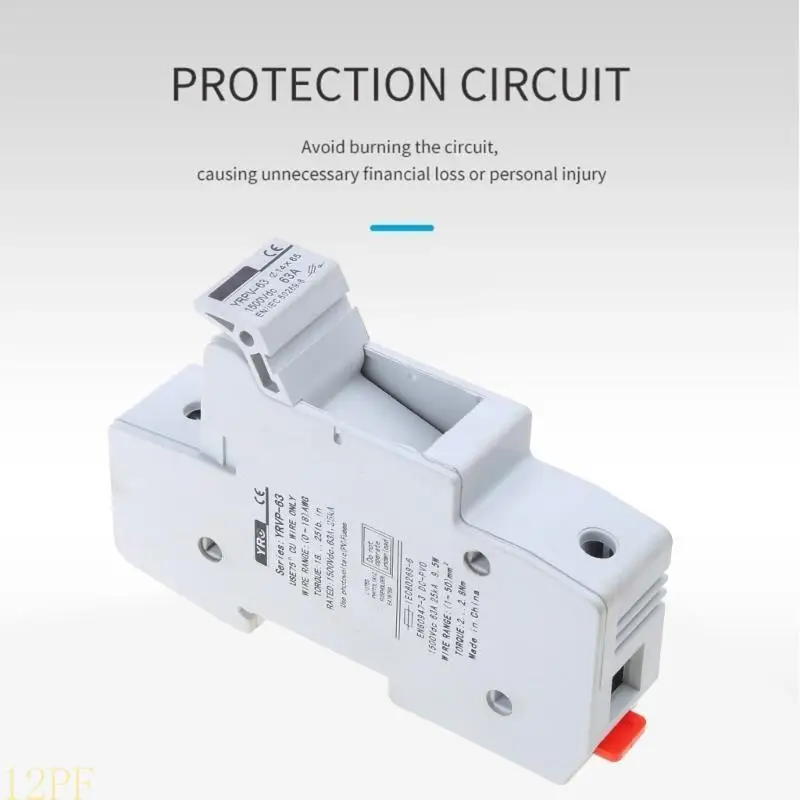 12PF DIN-Rail Mounted Midget- Holder for Photovoltaic System Miniature Circuit Breaker-1000VDC Solar Holder Base