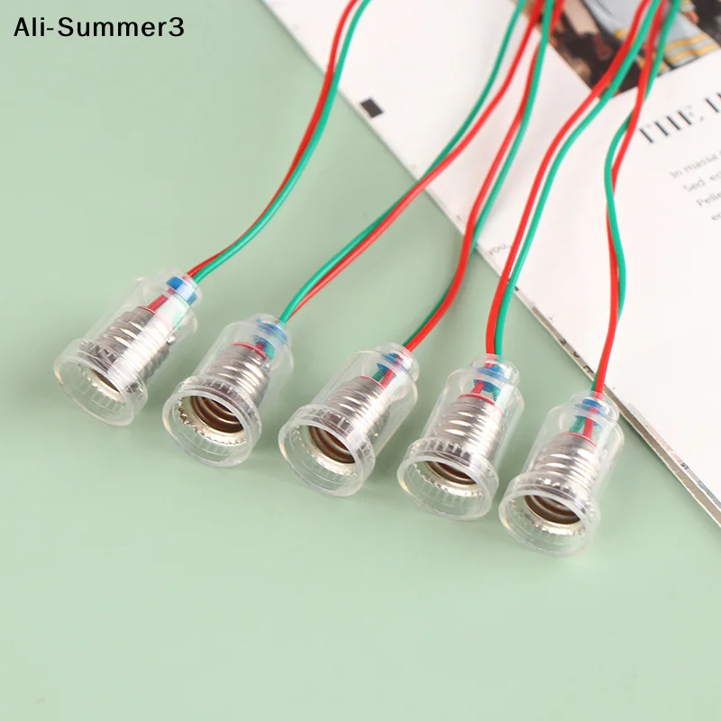 

【A8】【WG】5Pcs E10 Lamp Holder With Wire Small Lampholder E10 Base Experiment Teaching Instrument Base E10 Lampholder Adapter