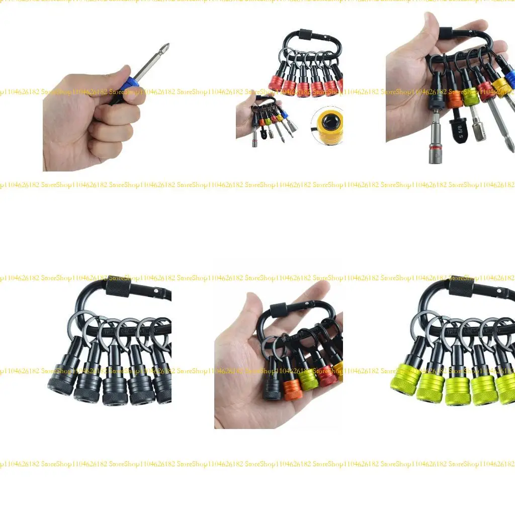 

Q2Q4 6Pcs 1/4inch Bit Holders Set Sockets Bit Organizers Upgrades for Easy Carry & Us