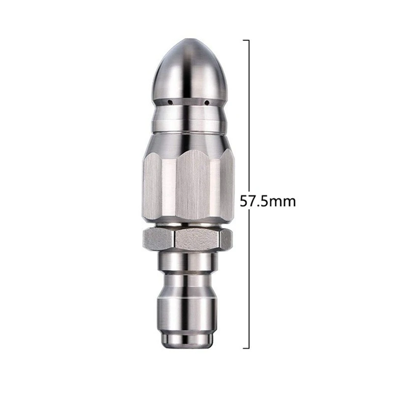 1/4 High-Pressure Unblocking Washer Nozzles For Sewer And Sewage Hose Nozzle Washing Accessories 5000Psi